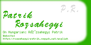 patrik rozsahegyi business card